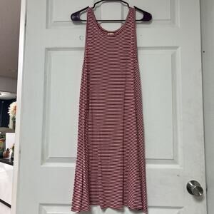 Faded Glory Women’s Red Striped Dress Size XXL